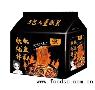 小雪兒姐鐵板魷魚(yú)拌面120gX5