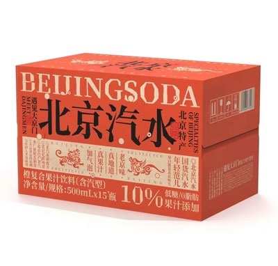 遇見大京門橙汁復(fù)合果汁飲料含汽型500ml×15